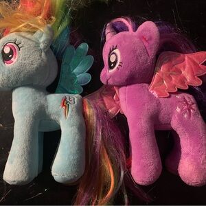 My Little Pony Ty Beanie Babies Twilight Sparkle & Rainbow Dash Bundle